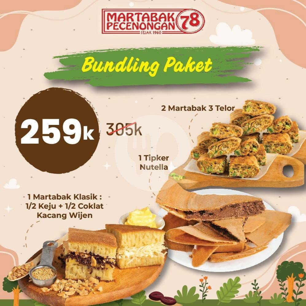 Paket 4 Menu A menu Martabak Pecenongan 78, Batu Belig