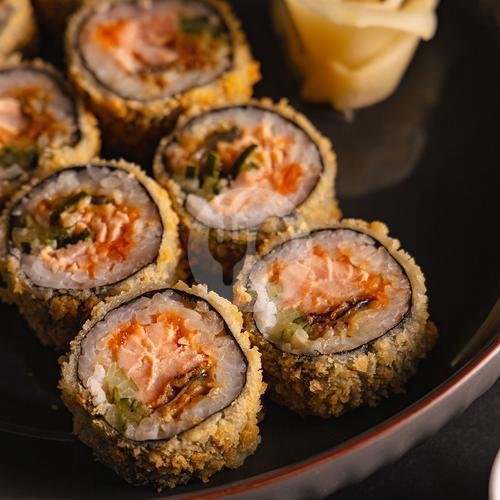 Fried Salmon Unagi Sushi Roll (8 pcs) menu IKA Sushi (Poke Bowl, Salmon, Japanese, Wok), Canggu