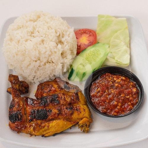 Ayam Bakar Tulang Lunak + Nasi menu Ayam Tulang Lunak Bu Lik, Imam Bonjol