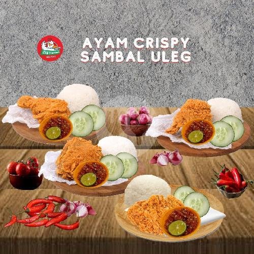 Ayam Crispy Sambal Uleg+Nasi menu Ayam Tempong Ibu Sri, Kuta