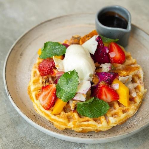 The Naughty Nourish Waffle menu Nourish, Ungasan