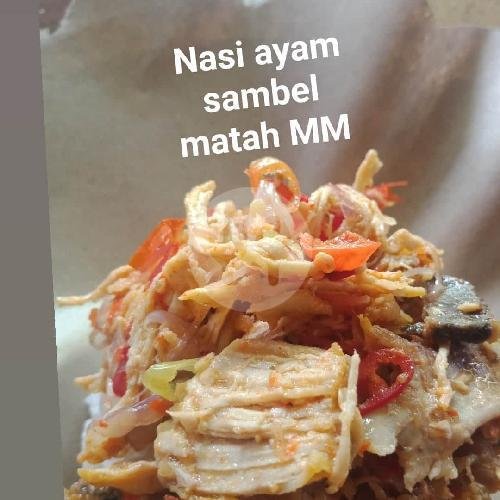 Ayam Sambel matah menu Nasi Be Genyol Mak Mitha, Ubung Kaja