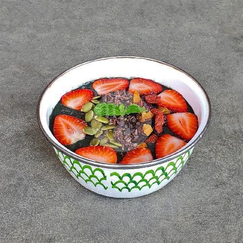 Black Charcoal Smoothie Bowl (GF) menu Warung Dua Hati - Healthy, Vegan, Canggu