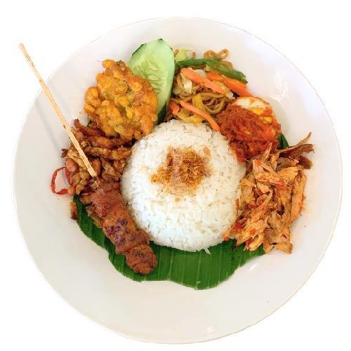 Nasi Campur Ayam (Special) menu Nasi Campur Ayam Betutu Khas Gilimanuk Bu Raka, Buluh Indah