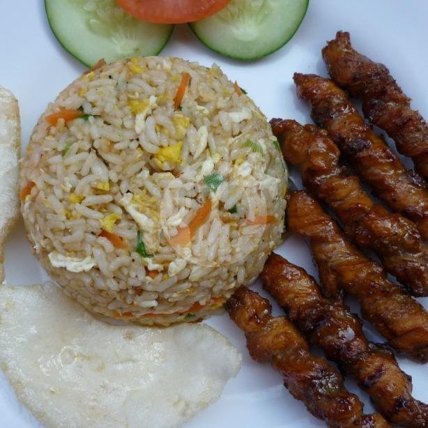 Nasi Goreng Sate menu Warung Papa Sanz, Teuku Umar Barat