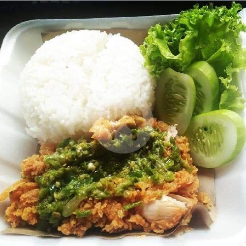 AYAM GEPREK SAMBAL IJO menu Mr. Taky Tahu & Ayam Crispy, Gunung Krakatau