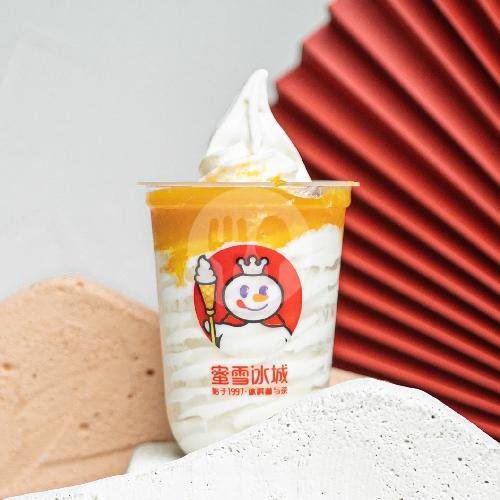Mango  Sundae menu Mixue Sriwijaya, Mataram