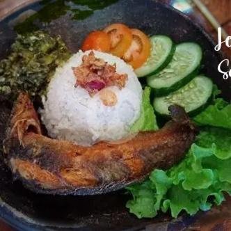 Ikan Lele Sambal Ijo+ Nasi menu Mr. Sakti, Teuku Umar Barat