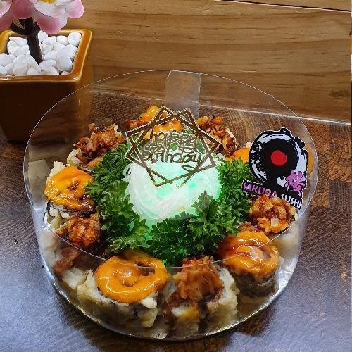 Super Mini Sakura Cake with box. menu Sakura Sushi, Denpasar