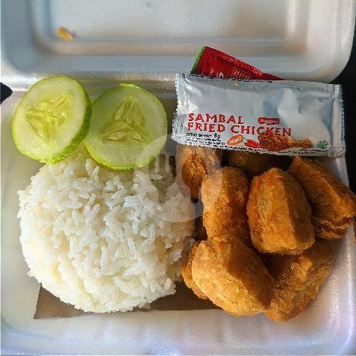 TAHU KRISPI + NASI menu Mr. Taky Tahu & Ayam Crispy, Gunung Krakatau