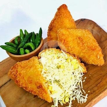 Cheese + Egg (1pcs) menu Risoles Emak Gue, Jln Maluku 2 No 6