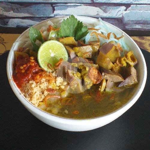 Soto Ayam + Jeroan menu Soto Ayam Mas Har, Kediri Tabanan