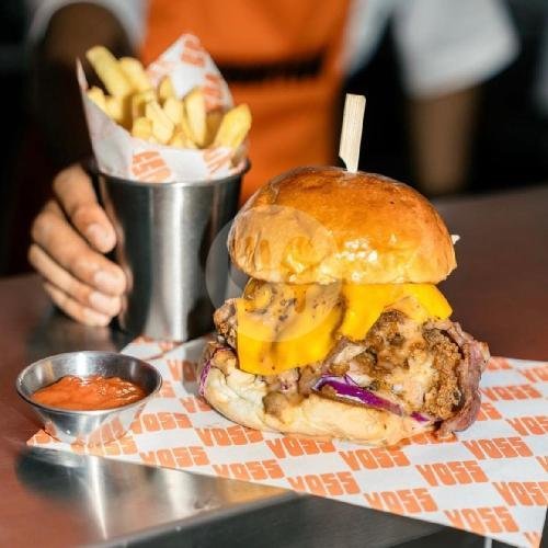 Any Single Patty Burger + French Fries menu Burgervoss, Seminyak Kuta Badung