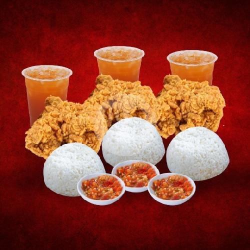 Paket Reguler Bertiga menu Geprek 10000 Punia, Mataram Kota