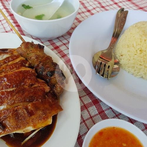 Nasi Hainan Ayam Panggang + Sate menu Nasi Ayam Hainan Lai Lai, Kuta Raya