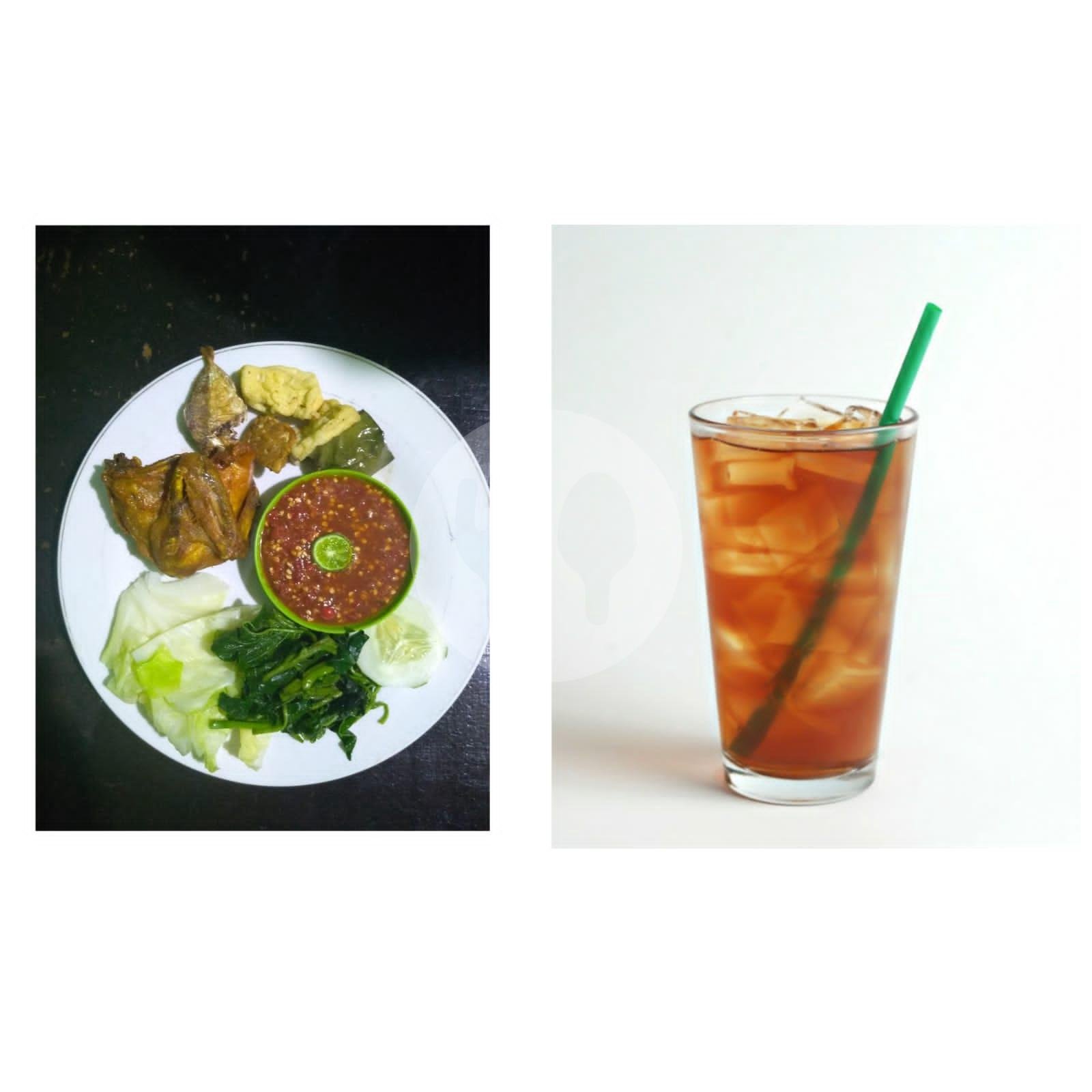 Ayam Dada + Nasi + Es Teh menu Nasi Tempong Bu Bella, Pemogan