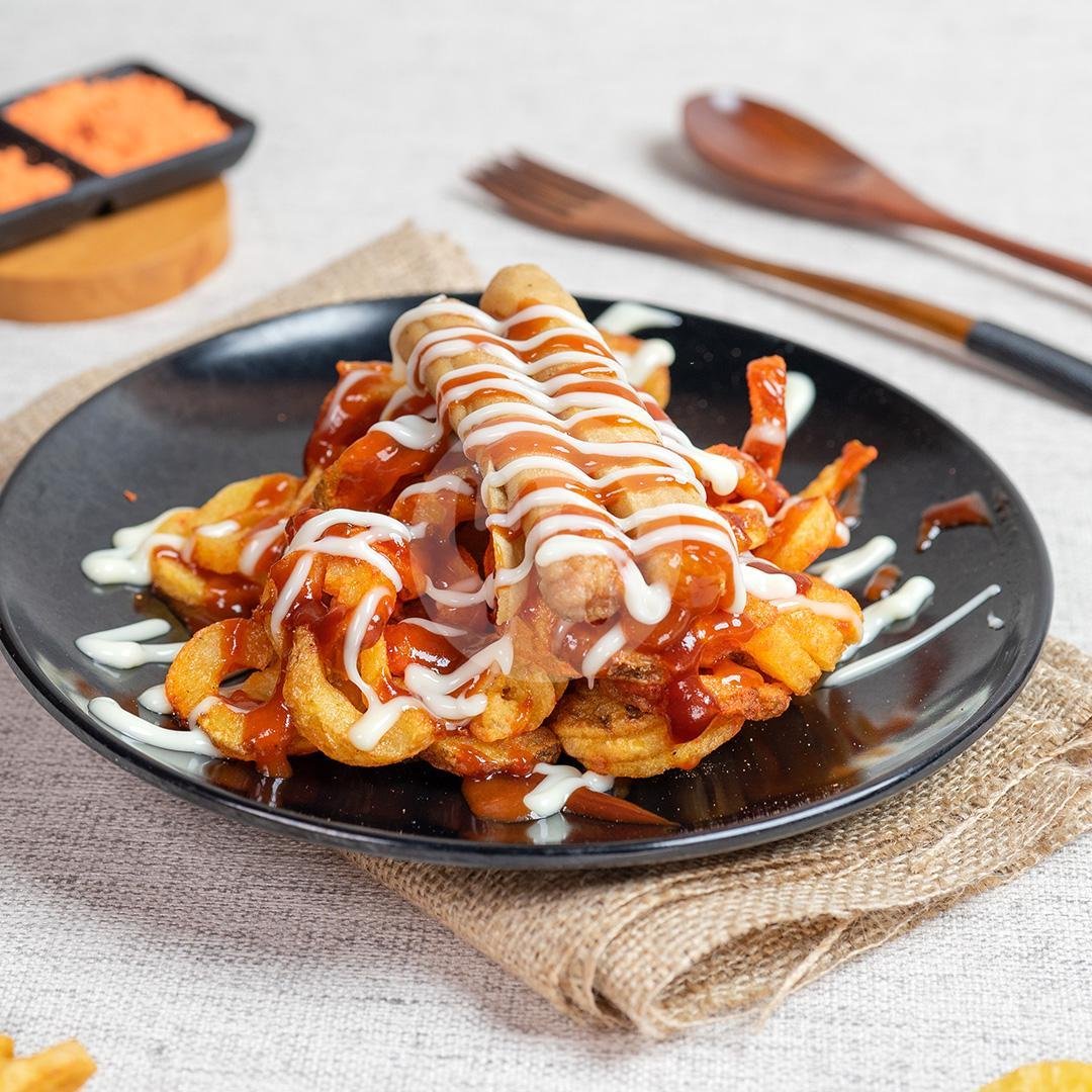 Opotato Sosis Kecil Ayam menu Twissterdog, Tukad Pakerisan