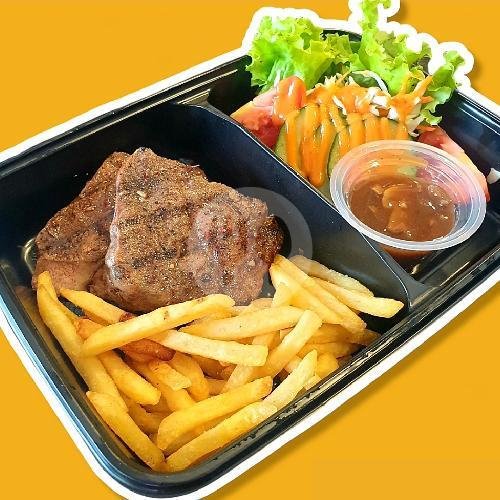 Sirloin Steak With French Fries. menu Mansu Kitchen, Nakula