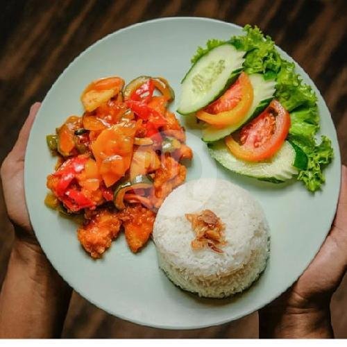 Ayam Asam Manis menu The Old Champ Cafe, Merdeka
