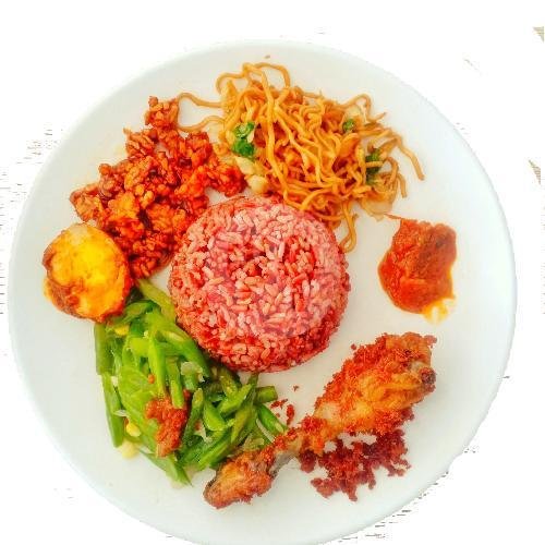 Nasi Merah Ayam menu Nasi Campur Warung KKN, Danau Buyan