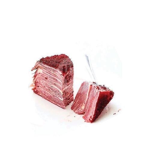 Mille Crepes Red Velvet Slice menu Kim Artisan Bakery