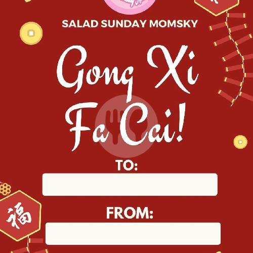 Gong Xi Fa Cai menu Salad Sunday Momsky, Salad Buah, Dessert, Denpasar Barat