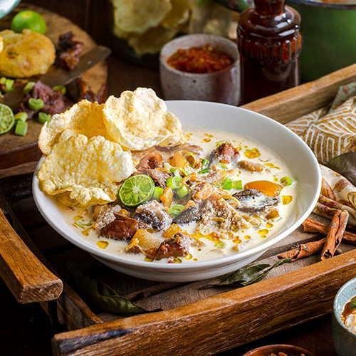 Soto Betawi Daging Paru menu Kafe Betawi, Living World Bali