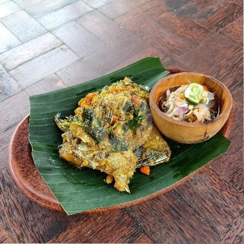 Gurami Goreng, Kemangi Rempah Bali menu Pondok Man Ayu, Gunung Batur