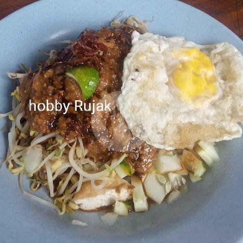 Hobby, Tahu Sayur Bumbu Kacang Telur Ceplok menu Hobby Rujak, Kuta Selatan