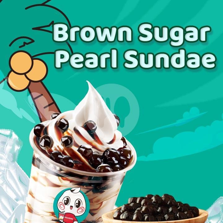 Brown Sugar Pearl Sundae menu Wedrink, Pejanggik