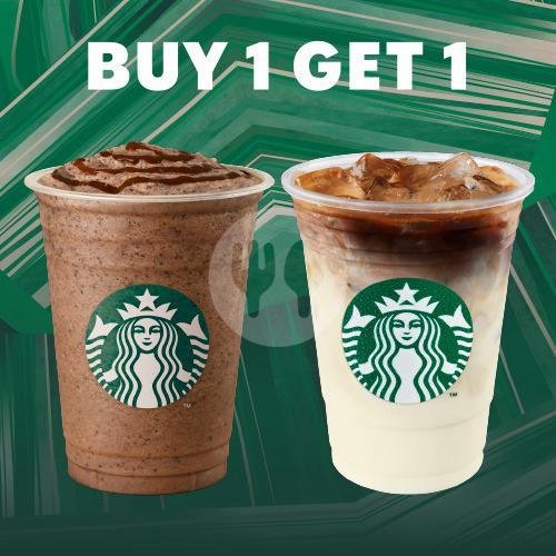 1 Java Chip Frappuccino + 1 Iced Asian Dolce Latte menu Starbucks, Jimbaran Arcade