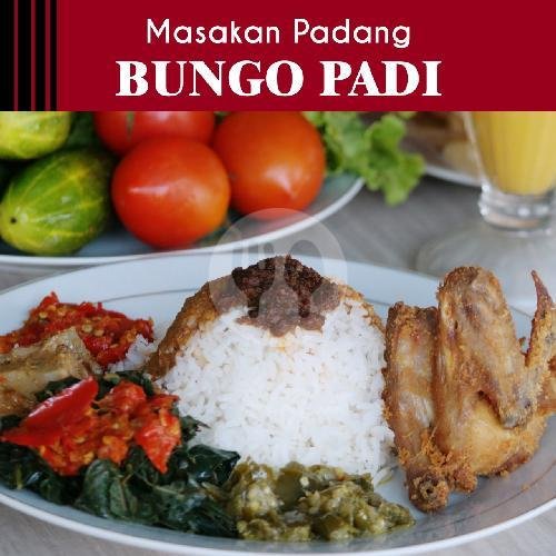 Paket Nasi Ayam + Telor + Es Teh menu Rumah Makan Padang Bungo Padi, Canggu