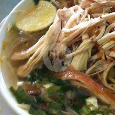 Soto Ayam + Nasi Putih ( Chicken Soup ) menu Warung Curhat, Jimbaran