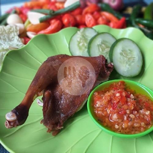 Paket Ber - 6 Nasi Bebek Paha Sambal Korek + Es Teh Manis menu Bebek Goreng H. Slamet, Sidakarya