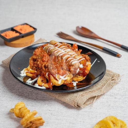 Opotato Sosis Kecil Ayam Bolognes menu Twissterdog, Tukad Pakerisan