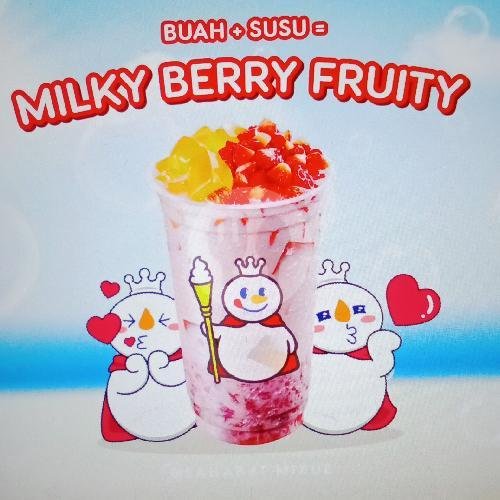 Milky Fruity Berry menu Mixue Sriwijaya, Mataram