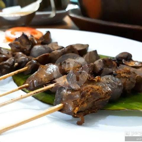 Sate Hati Ayam menu Bubur Ayam Berkah 99, Gomong