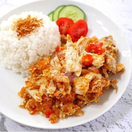 3 Paket ayam geprek Gratis Terong menu Ayam Geprek Berabe, Tukad Batanghari