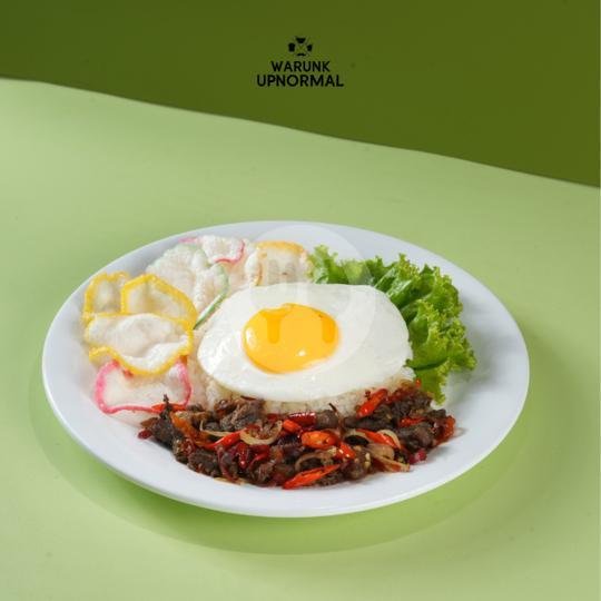 Nasi Cibi (Chili Beef) menu Upnormal Coffee Roasters, Lombok