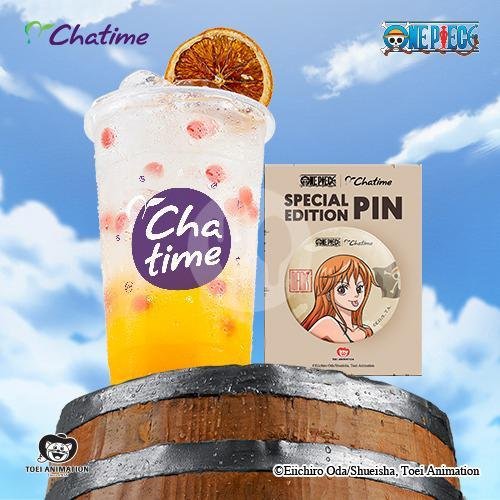 Chatime x One Piece Drink + Pin One Piece menu Chatime, Nusa Dua