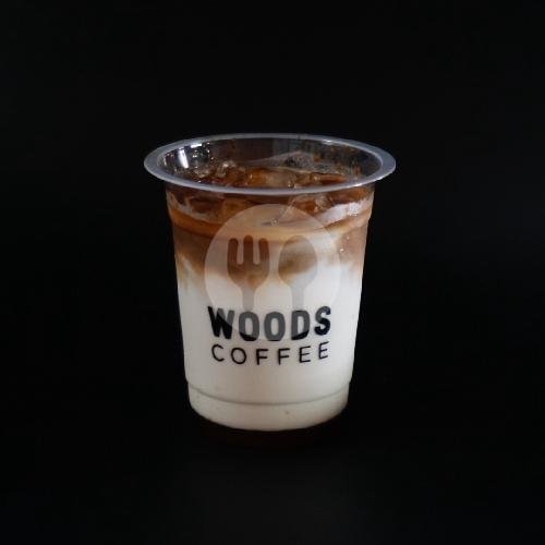 Ice Latte Hazelnut menu Woods Coffee, Mataram