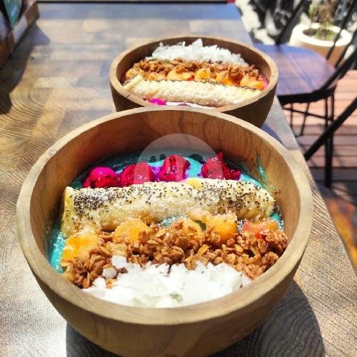 Ocean Blue And Beetroot Free Food Grade Plastic Bowls menu Nom Bali Smoothie Bowl, Seminyak