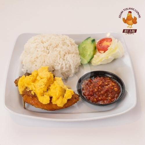 Paket Ayam Tulang Lunak Salted Egg + Nasi Putih menu Ayam Tulang Lunak Bu Lik, Kubu Anyar