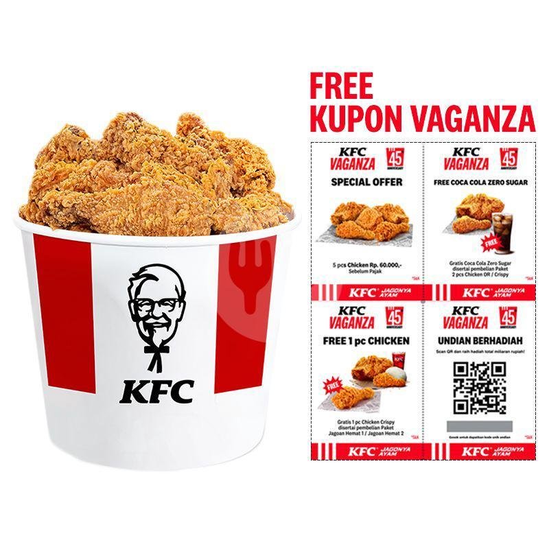 9Pcs Bucket F Voucher VGZ menu KFC, Siligita Nusadua