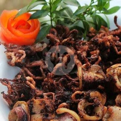 Paket Nasi Cumi Asam Garam / Salt and Sour Squid Rice Set menu Warung Kaya, Uluwatu