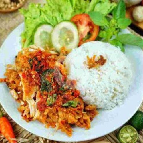 Paket Ayam Geprek Sambel Kemangi menu Nasi Jinggo Bu Dian, Legian