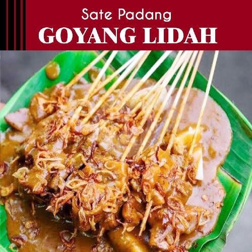 11 Tusuk Sate Tanpa Tipat menu Sate Padang Goyang Lidah, Gunung Soputan