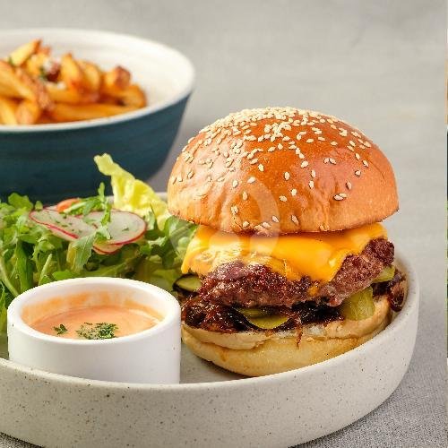 Hand Crafted Beef Burger menu Craved, Seminyak