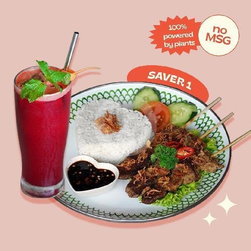 Saver 1: Maranggi Satay + Thirst Quencher menu Warung Dua Hati - Healthy, Vegan, Canggu