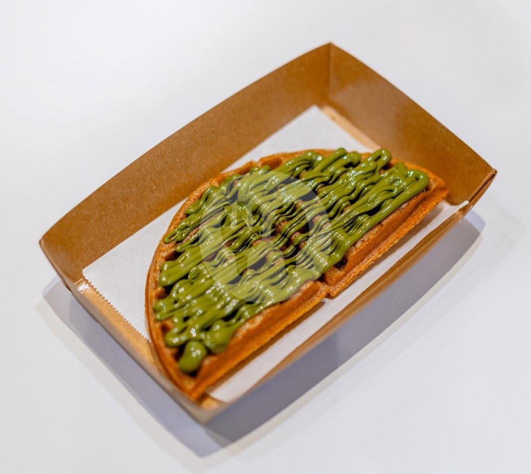 Sacred Waffle Classic Matcha menu Sacred Cacao-Raw Chocolate, Healthy Waffle, Vegan, Canggu